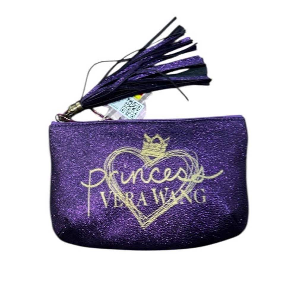 VERA WANG  Purple Corin Clutch with Gold Accents